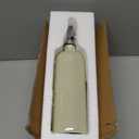 Sweejar 18 Oz Oil Dispenser for Kitchen with Gravity Spout, Ceramic Olive Oil Dispenser Bottle, Relief Opaque Vinegar Container for Evoo, Vinegar, Soy Sauce, Pack of 1(Beige, Silver Spout)