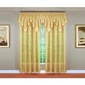 Today's Curtain, Silhouette Stripe Sheer Panel 63", Gold, 60" W x 63" L