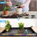 Extra Large Repotting Mat for Indoor Plants Transplanting and Dirt Control, Foldable Waterproof Succulent Potting Mat, Gardening Gifts for Plant Lovers (43.5"x29.5")