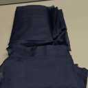 Chyhomenyc Extra Long Sheer Window Curtain Panels 120 Inch 2 PCS, Rod Pocket Durable Soft Touching Backdrop Drapes Window Treatment for Living Room/Farmhouse/Hotel, 42W x 120L inches, Navy Blue, 10 FT