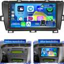 [4+64G] Hikity Android 15 Car Stereo for Toyota Prius 2010-20157 with Wireless Carplay Android Auto, 9'' IPS Touch Screen Radio Bluetooth Mirror Link GPS WiFi SWC AI DSP/FM/RDS/32EQ Backup Cam+Mic