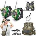 Walkie Talkies Set for Kids, Outdoor Camouflage Adventure Gear Toys, Adventure Hunting Game Toys Gifts, Children's Binoculars, for Boy Girls Aged 6+