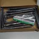 8 Pack - 9.25" L x 6" H x 1.5" W J Lip Shelf Brackets Rustic Farmhouse Iron Wall Floating Shelf Bracket Metal Shelf Bracket Industrial Shelf Supports with Screws Black