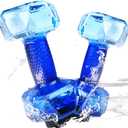 2 Set Water Weights for Pool Exercise, Upgraded PE Water Dumbbells Pool Resistance, Water Aerobics Equipment with Non-slip Handle for Aqua Therapy, Pool Fitness, Water Exercise (Blue)
