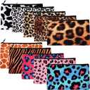Reginary 20 Pcs Makeup Bags Gifts for Women Canvas Cosmetic Bags with Zipper Mothers Day Bulk Gift Travel Purse Organizer Pouch Accessory, Toiletry Large Capacity,7 x 4.3 Inch(Leopard)