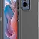 Anloes Case for Motorola Moto G Stylus 5G 2024, Phone Case Heavy Duty Shockproof Dustproof Rugged Protective, 3 in 1 Bumper Cover Black(Without Built-in Screen Protector) Pack of 2