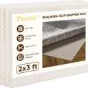 2 x BALEINE Non Slip Rug Pad Rug Gripper for Hardwood Floors, Extra Thick Non Slip Mat Under Carpet (2'x3')