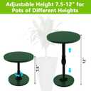 Axcoix Adjustable Height Plant Risers for Inside Pots, 7.5-12" Planter Inserts for Large Pots, Planter Lift Insert for Tall Square Round Taper Planters (6" 8" 10" Base or Top)