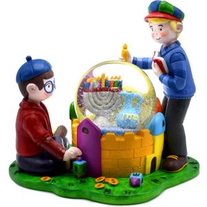 Hanukkah Snow Globe - Hanukkah Decorations for Home - Holiday Snow Globes for Chanukah Decorations - Kids Snow Globe