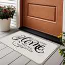 Farmhouse Bless This Home and All Who Enter Door Mat Doormat,17"X30" Decorative Home Indoor Outdoor Patio Entry Front Door Mat,Rustic Home Welcome Mat Decor,Housewarming Gifts for New House