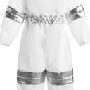 ReliBeauty Boys Astronaut Costume Kids Space Jumpsuit with Helmet, Size 130