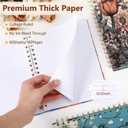 Resurhang 6 Pack Spiral Notebook A5 Hardcover Lined Journal for Women with 2 Pockets Vintage Floral Spiral Journal College Ruled Notebooks 160 Pages & 80 Sheets for Work School Office(Vintage Floral)