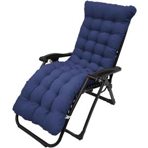 Patio Chaise Lounger Cushion,61in Lounge Chair Recliners Chair Cushions,Thicker Padded Chaise Lounger Swing Bench Cushion for Outdoor Indoor Home Office (Navy Blue)
