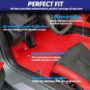 Red Full Floor Mats,All Weather Anti-Scratch Wear-Resistant Full Floor Protection Liner Carpet Coverage Pads for Corvette C8 Stingray Z51 2020+ for C8 Z06 2023+ and E-ray 2024+