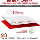 ROLOWAY Fireproof Document & Money Bags, Large Fireproof & Water Resistant Bag (15 x 12 x 5 inches), Fireproof Folder Safe Bag for Cash, Valuables & Passport, with Silicone Coating & Zipper Closure