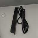 HHSOET Wall Mount Magnetic Power Strip, Under Desk 6 Outlet Mountable Socket, Metal Long Heavy Duty Surge Protector for Garage, Shop, Gaming Table Or Workspace, 10FT Extension Cord