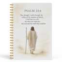 FISWAFY Jesus Christian Spiral Notebook 5.5x8.3in, Psalm 23:4 Religious Bible Verse Journal Notebooks for Note Taking, Jesus Gifts for Women, Christian Gifts, Hardcover Notebook Journal