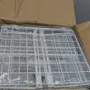 iSPECLE 8 Pack Freezer Organizer Bins, Adjustable Wire Baskets for 10 to 20 Cu.Ft Chest Freezer, Stackable Storage with Handles, Deep Freeze Organizer for Meat & Vegetables, White