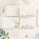 Crisky 50 Pack Blank Cards and Envelopes 4x6, Thank You Blank Greeting Cards Bulk for Wedding, Bridal Shower, Baby Shower, Birthday Party Decoration Favors