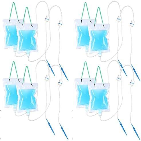 Plant Drip Irrigation Bag Automatic Irrigation Device with Water Bag Automatic Watering System Plant Waterer Self Kit for Potted(8 Pieces)