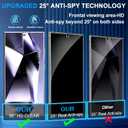 [3+2 Pack] Galaxy S24 Ultra Privacy Screen Protector, 9H Tempered Glass, Ultrasonic Fingerprint Support, 3D Curved, HD Clear Anti-Spy Film for Samsung S24 Ultra 5G Glass Screen Protector