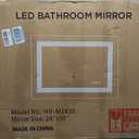 Hivone 24X30 LED Bathroom Mirror with Lights, Anti-Fog, Dimmable, Backlit + Front Lit, Smart Bathroom Vanity Mirror, Memory Function, Shatterproof, Tempered Glass (Horizontal/Vertical)