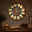 Glow in The Dark Wall Clock Battery Operated, 20''