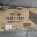 GoBar Portable Double Bar Table Set - Mobile Bartender Station for Events - Includes Carrying Case - Standard or LED, 39 X 36 X 15 Inches