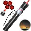 Red Light Flashlight, Long Distance USB Rechargeable Tactical Beam with Star Cap Adjustable Effect for Outdoor Journeys, Presentations, TV/LED/LCD Screens, and Stargazing