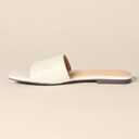 Amazon Essentials Women's Slide Sandals, Cream Faux Crocodile, 13