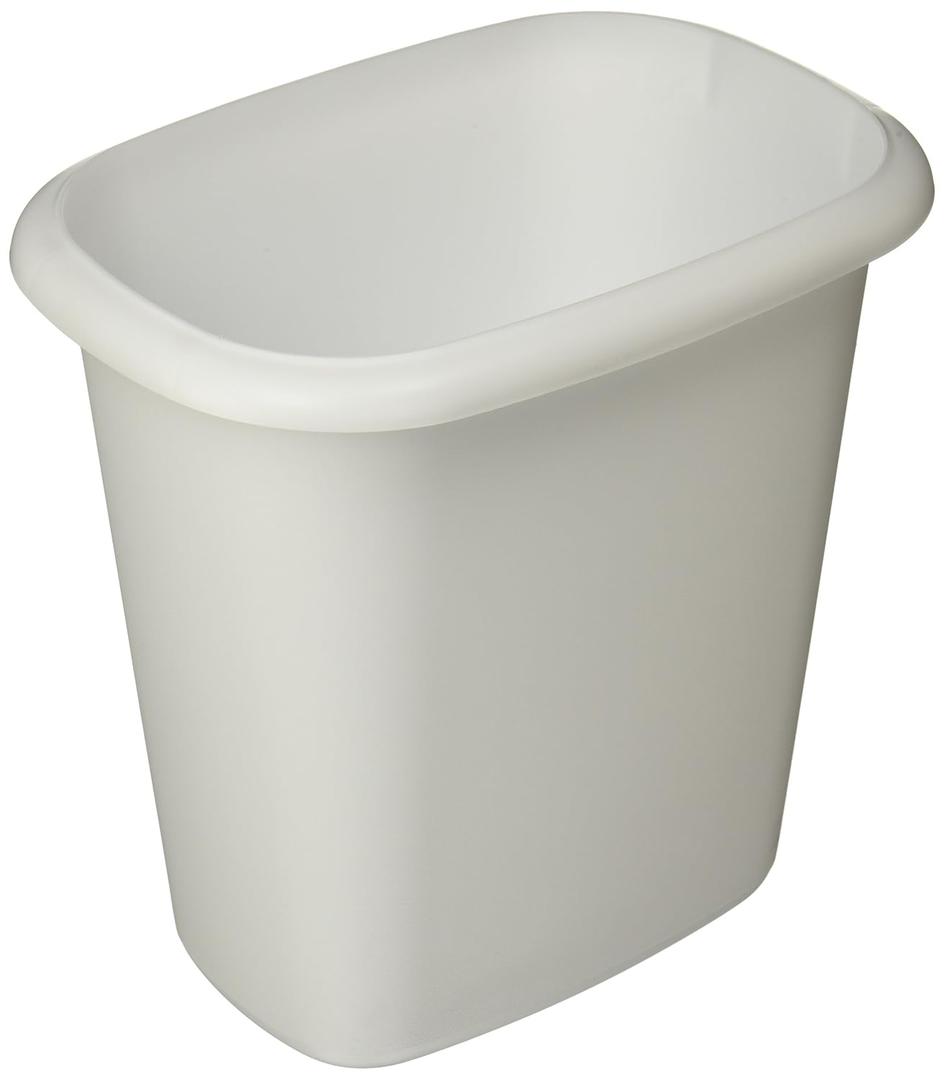 RUBBERMAID VANITY WASTEBASKET 2953 6 QUART, WHITE