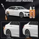 Car Scratch Remover, Premium Car Paint Pen, Effective Sratch Repair Pen for Car, Precise Automotive Touch up Paint, Car Paint Scratch Repair for Rims and Wheels 2pcs(White Paint+Varnish)