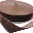 Nylon Velvet Ribbon Single Faced,1 Inch X 25Yards Spool (Brown)