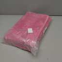 Fancy Linen 3pc Solid Non-Slip Bath Mat Set Bathroom U-Shaped Contour Rug, Mat and Toilet Lid Cover New # 6 (Hot Pink)