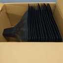 16 Pack Under Deck Drainage System Downspout, PE Rain Drain Gutter for 12" & 16" Joist Spacing, Heavy Duty Waterproof Decking Solutions to Create Dry Living Space Under Deck, All-Weather Black