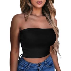 Summer Tube Tops Basic Crop Tops for Women Strapless Tank Casual Tunics Sexy Short Shirts 2026