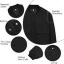 Zando Bomber Jacket Women 2026 - Short Cropped Jacket Women Button Down Long Sleeve Casual Varsity Jackets with Pockets (Medium, Black)