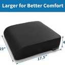 YOUFI Extra Thick Large Seat Cushion -19 X 17.5 X 4 Inch Gel Memory Foam Cushion with Carry Handle Non Slip Bottom - Pain Relief Coccyx Cushion for Wheelchair Office Chair (Black (1PACK))