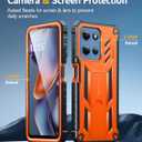 FNTCASE for Moto-G 2026/2025 Case: for Motorola Moto G Play 2026 5G Military Grade Drop Proof Protection Cover with Kickstand | Matte Textured Rugged Shockproof TPU | Protective Phone Case Orange