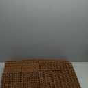 12X12X10in Plastic Wicker Storage Basket, Collapsible Wicker Cube Storage for Shelves, Woven Plastic Storage Basket for Pantry, Bedroom, Living Room, Bathroom, Shelves(Natural), Pack of 3