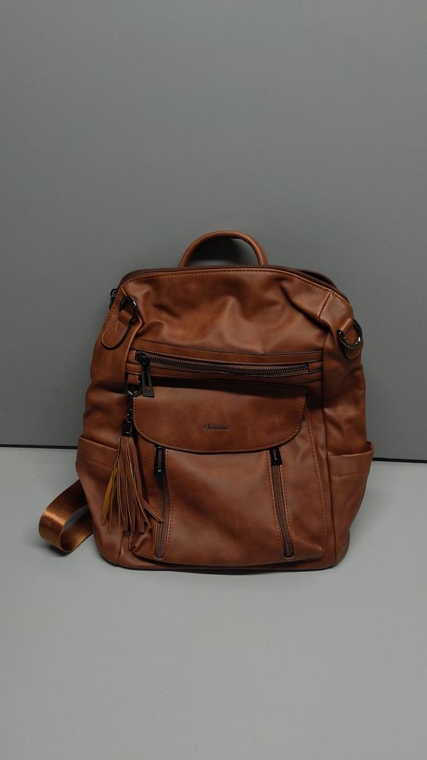 Shrrie Laptop Backpack for Women 15.6 inch, Travel Leather Backpack Purse Nurse Teacher Carry on Backpack Computer Bag, Professional Water-Resistant College Business Work Casual Daypack, Two-toned Coffee