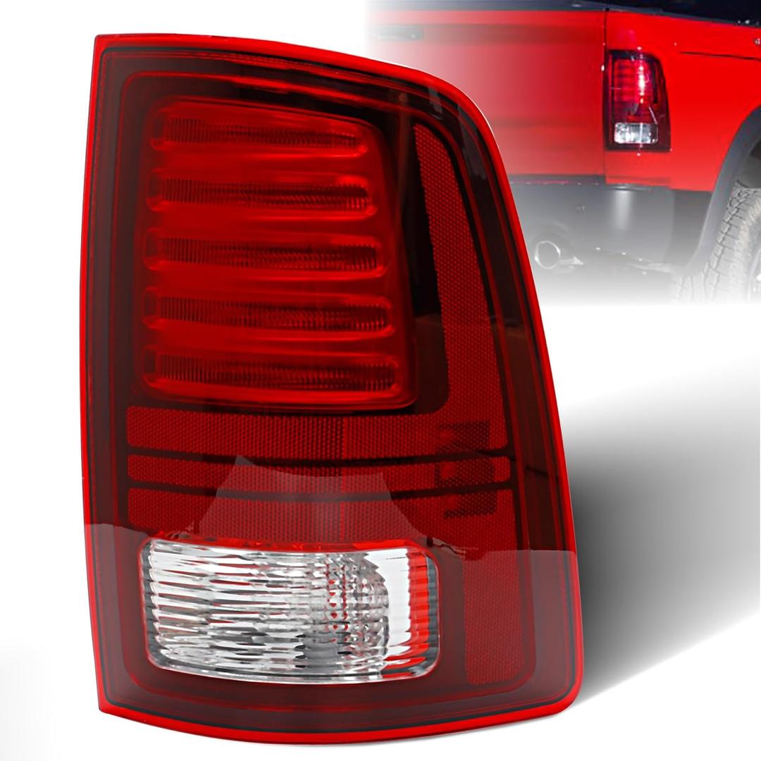 LED Tail Lights for Dodge Ram 1500 2013-2018 and Ram 2500/3500 2014-2018 - Rear Taillight Assembly Replaces for 68093080AB, 68093080AC, and CH2801202 - Tail Lamp for Passenger Right Side RH
