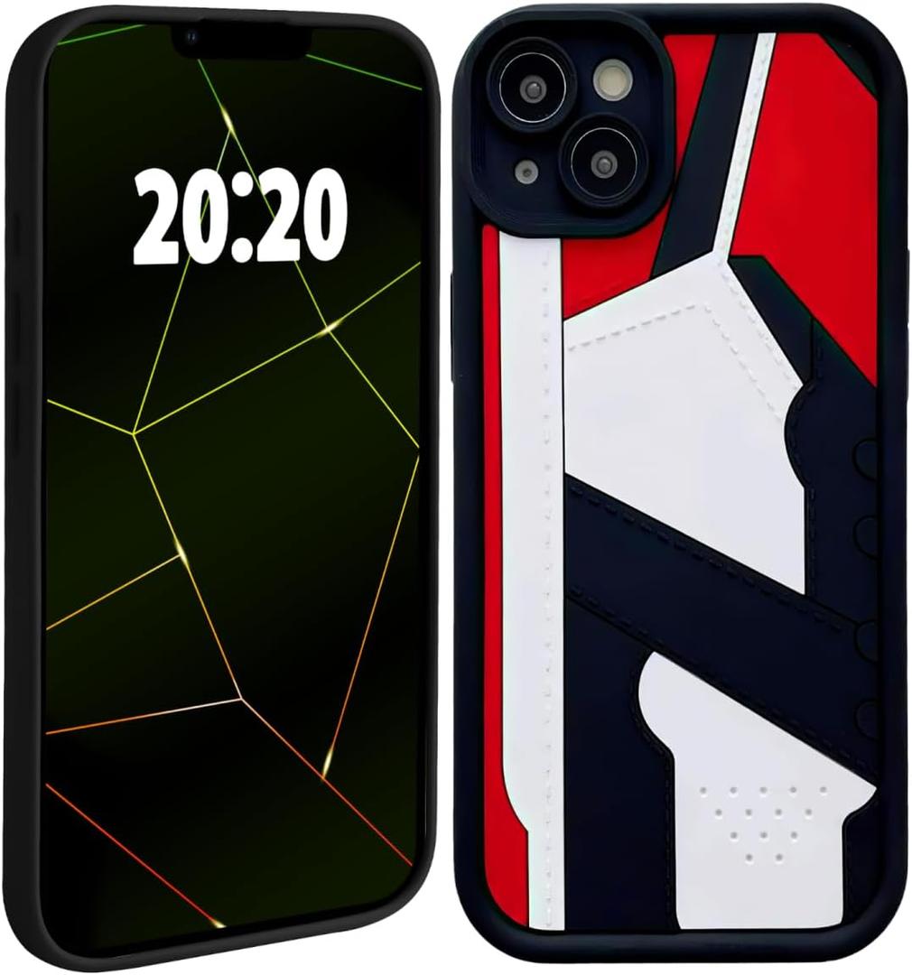 Cool Luxury Phone Case for iPhone 15 Case for Boys,Men Classic Sneaker 3D Design,Aesthetic Street Shockproof Designer Cases Compatible with iPhone 15