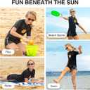 Kanu Surf Girls Karlie Rash Guard UPF 50+ Sun Protection Short Sleeve Swim Shirt (8, Annie Black)