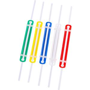 Metal File Fastener, 100 Pcs Metal and Plastic 3.5 Inch 2 Hole Paper Clips for Loose-Leaf and Office (100)