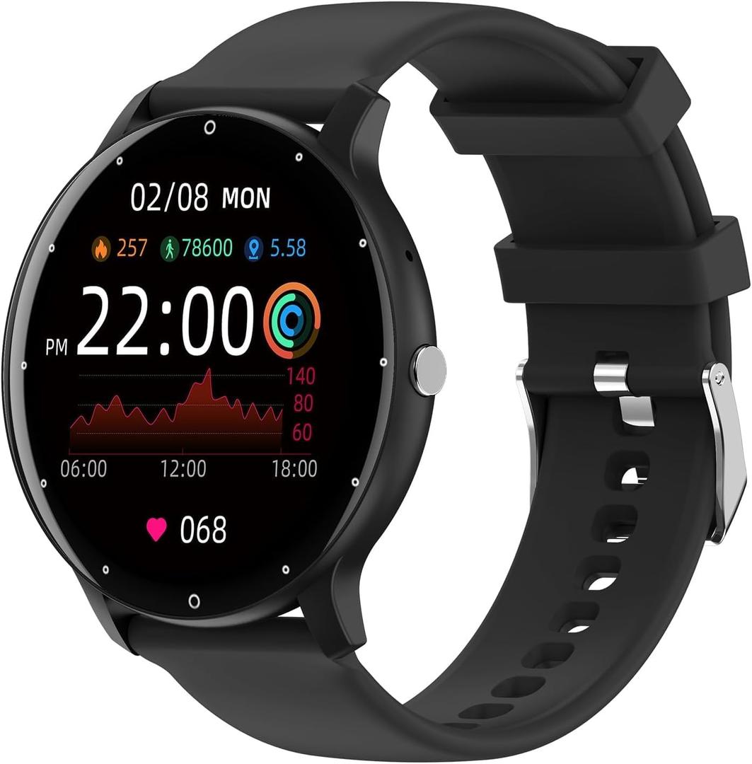 Aptofit Trackpro Watch, Aptofit Smart Watch, Luxium Smart Watches for Men, 46mm,Smartwatch,Call,Text, Ipx68 Waterproof with Bluetooth Call, 7 Dynamic Sports Modes for iPhone (Black)