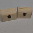 Aodaer 4 Pieces Unfinished Wood Treasure Chest Decorative Pine Wood Box with Hinged Lid and Locking Clasp Plain Decorate Wooden Boxes for Art Hobbies DIY Jewelry Gift Storage