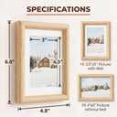 Dreamland 24x36 Matted to 20x30 Picture Frame Natural Wood Picture Frames Solid Teak Wood Picture Frame Handcrafted Rounded Corner with HD Tempered Glass Tabletop or Wall Mount Display, 1 Pack