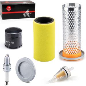 Air Filter & Guide Cage Cap Oil Filter & Spark Plug Kit For Yamaha Rhino 450 660 YXR450 YXR660 2004 2005 2006 2007 2008 2009