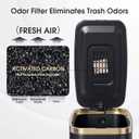 CEROELDA Small Bathroom Trash Can with Lid Soft Close-5L/1.3 Gal Slim Garbage Can-Metal Step Wastebasket-Rectangle Narrow Waste Bin for Office, Bedroom, Toilet, Live Room (Black)